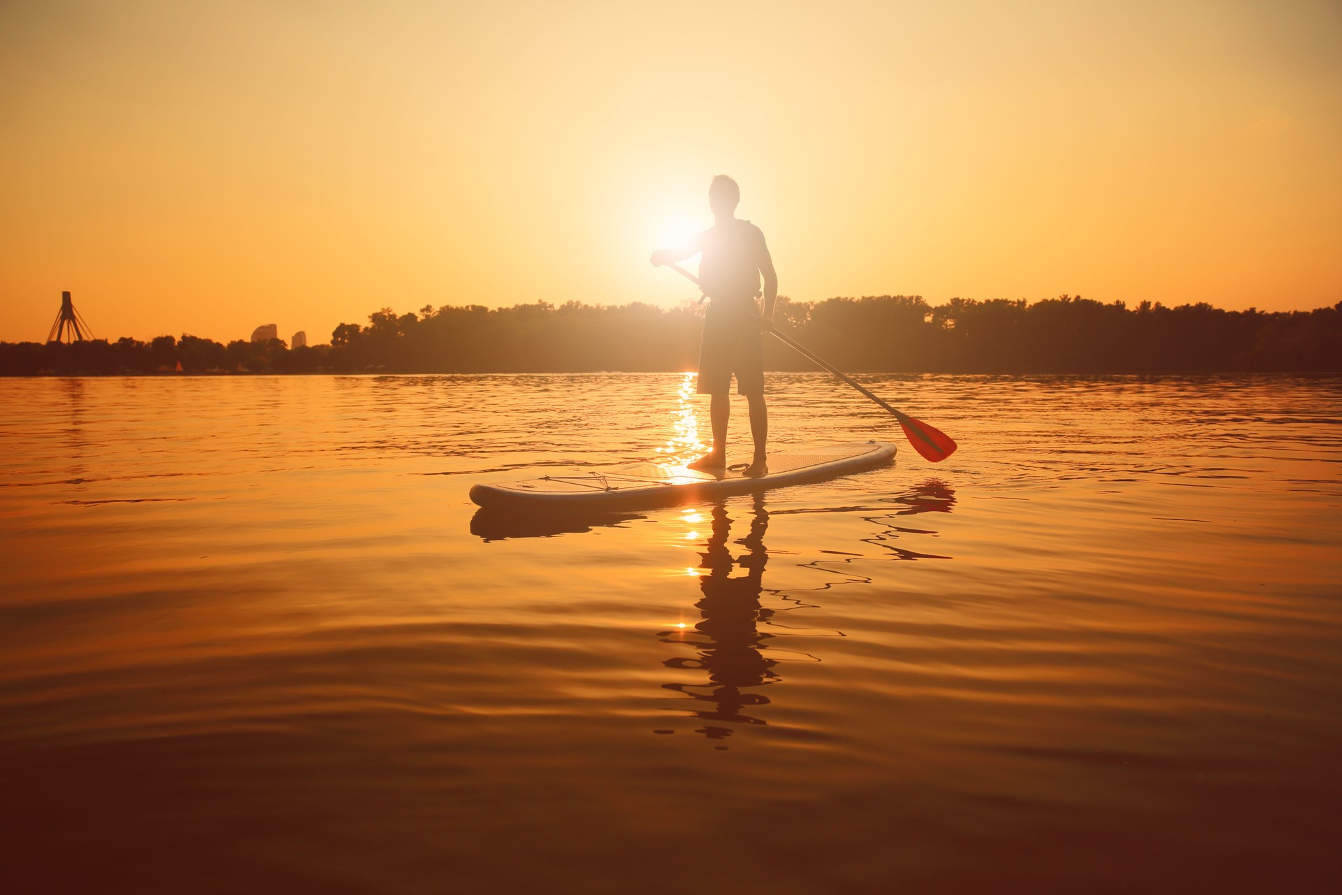 Man on Stand Up Paddle Board